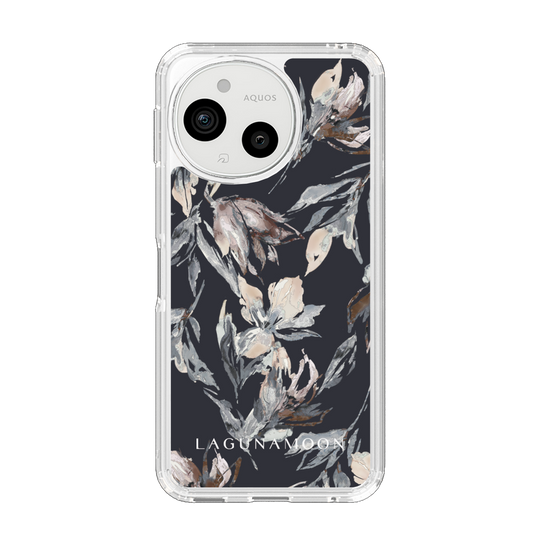 スリムプロテクションケース［ LAGUNAMOON - ニュアンスフラワー - Navy ］