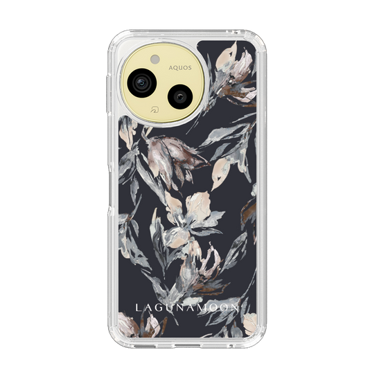 スリムプロテクションケース［ LAGUNAMOON - ニュアンスフラワー - Navy ］