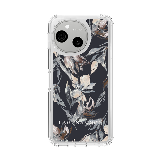 スリムプロテクションケース［ LAGUNAMOON - ニュアンスフラワー - Navy ］