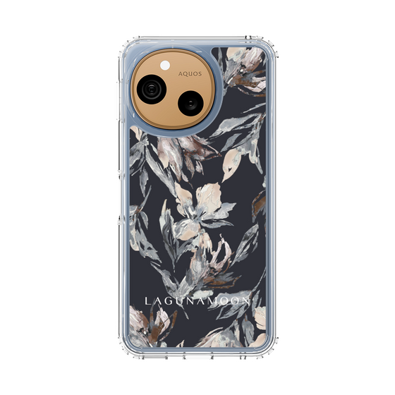 スリムプロテクションケース［ LAGUNAMOON - ニュアンスフラワー - Navy ］