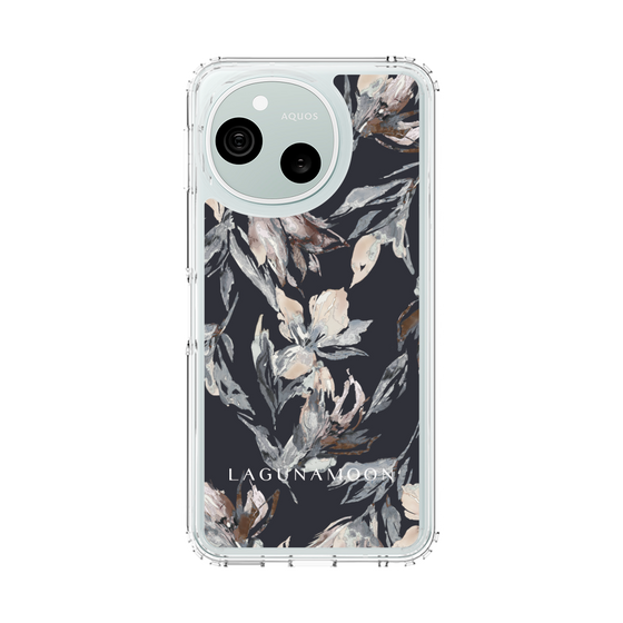 スリムプロテクションケース［ LAGUNAMOON - ニュアンスフラワー - Navy ］