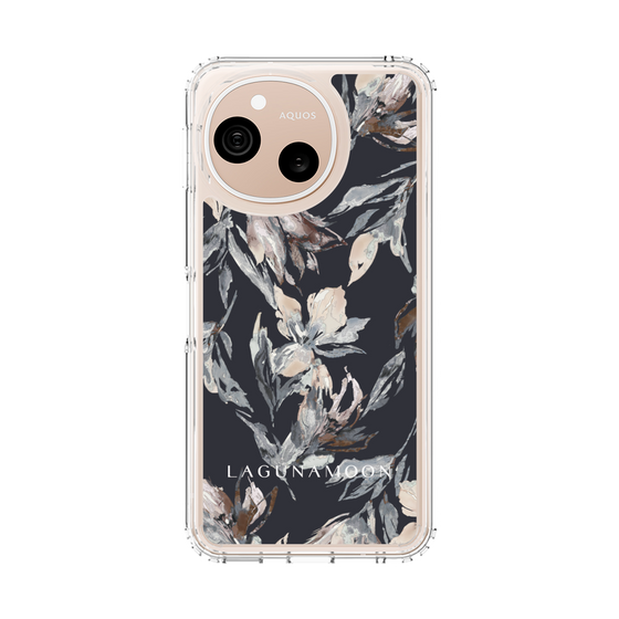 スリムプロテクションケース［ LAGUNAMOON - ニュアンスフラワー - Navy ］