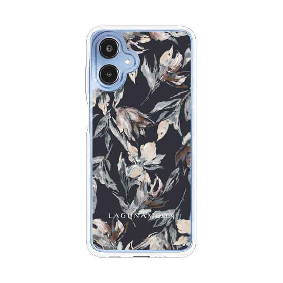 スリムプロテクションケース［ LAGUNAMOON - ニュアンスフラワー - Navy ］