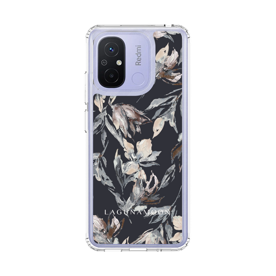 スリムプロテクションケース［ LAGUNAMOON - ニュアンスフラワー - Navy ］