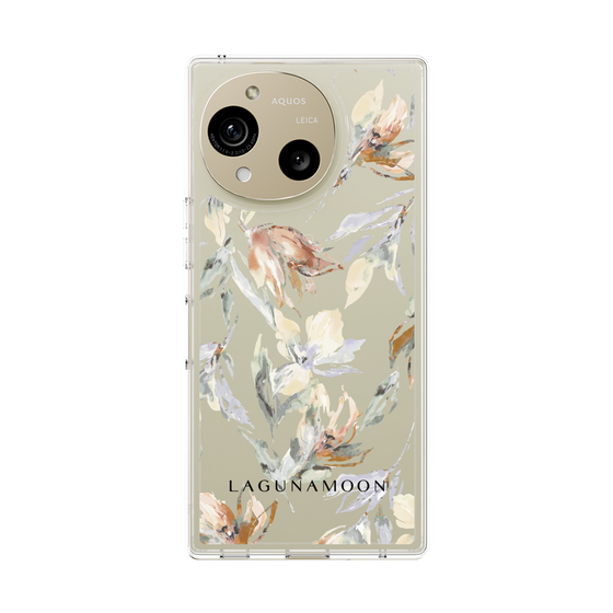 スリムプロテクションケース［ LAGUNAMOON - ニュアンスフラワー - Clear ］