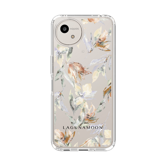 スリムプロテクションケース［ LAGUNAMOON - ニュアンスフラワー - Clear ］