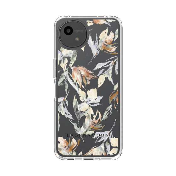 スリムプロテクションケース［ LAGUNAMOON - ニュアンスフラワー - Clear ］