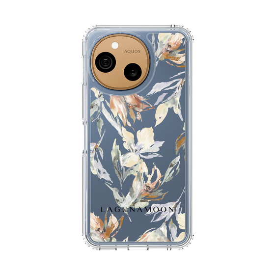 スリムプロテクションケース［ LAGUNAMOON - ニュアンスフラワー - Clear ］