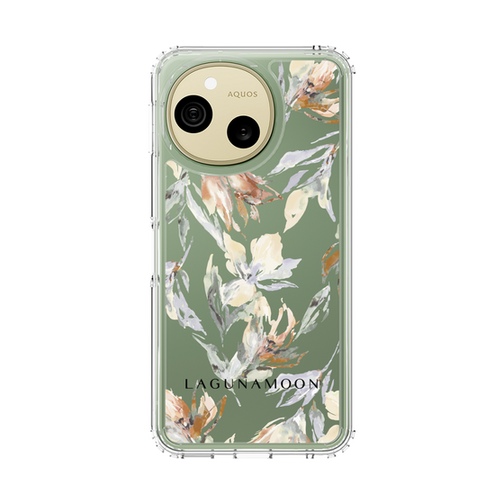 スリムプロテクションケース［ LAGUNAMOON - ニュアンスフラワー - Clear ］