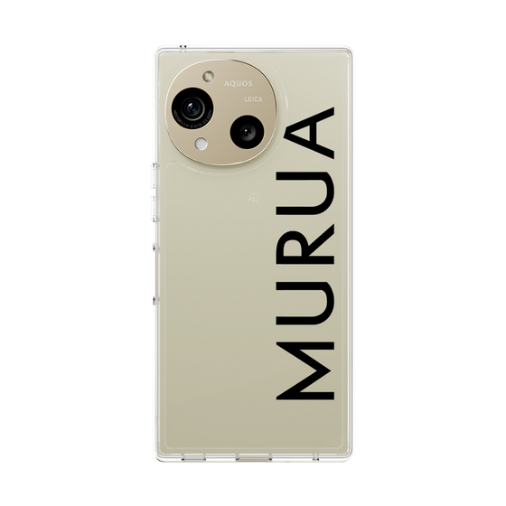 スリムプロテクションケース［ MURUA - ロゴ - Black ］