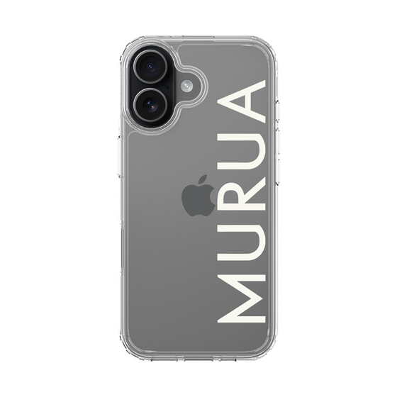 スリムプロテクションケース［ MURUA - ロゴ - White ］