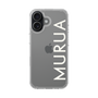 スリムプロテクションケース［ MURUA - ロゴ - White ］