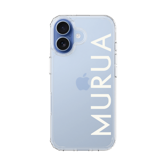 スリムプロテクションケース［ MURUA - ロゴ - White ］