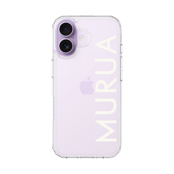 スリムプロテクションケース［ MURUA - ロゴ - White ］