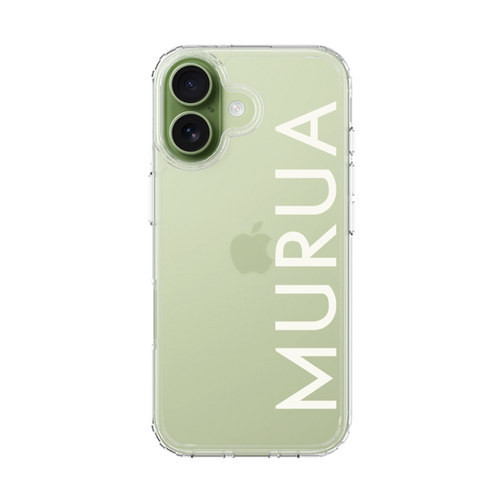 スリムプロテクションケース［ MURUA - ロゴ - White ］