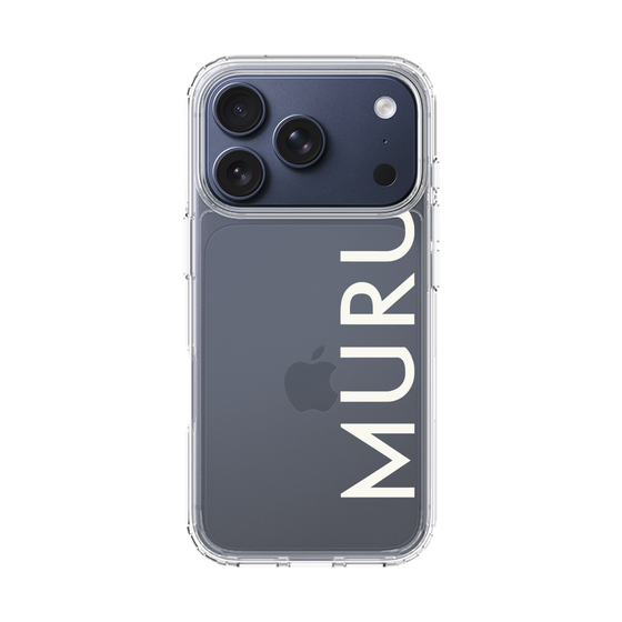 スリムプロテクションケース［ MURUA - ロゴ - White ］