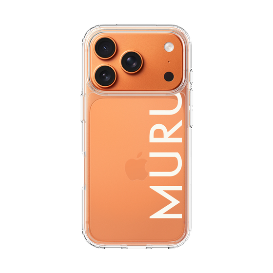 スリムプロテクションケース［ MURUA - ロゴ - White ］