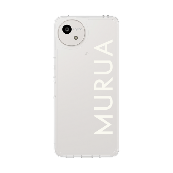 スリムプロテクションケース［ MURUA - ロゴ - White ］