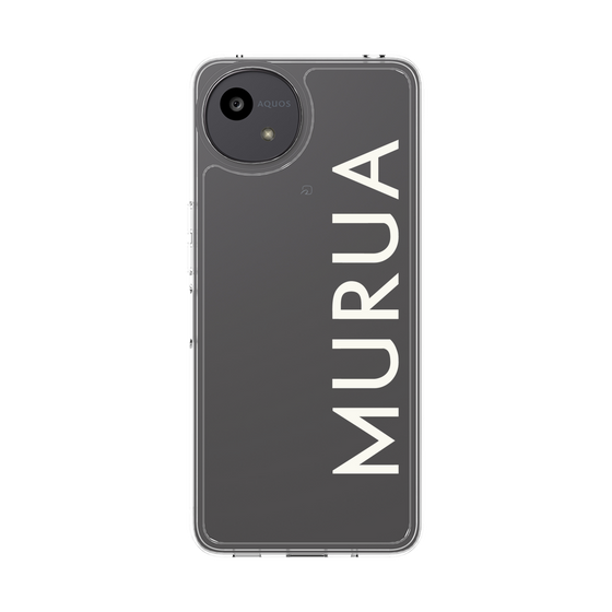 スリムプロテクションケース［ MURUA - ロゴ - White ］