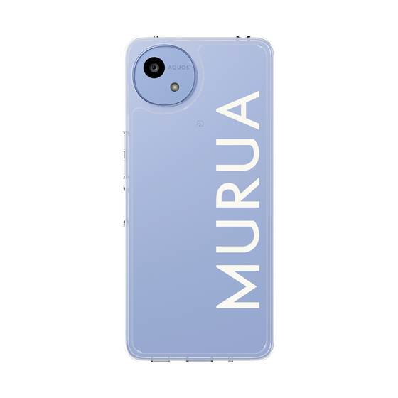 スリムプロテクションケース［ MURUA - ロゴ - White ］