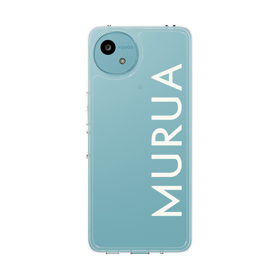 スリムプロテクションケース［ MURUA - ロゴ - White ］