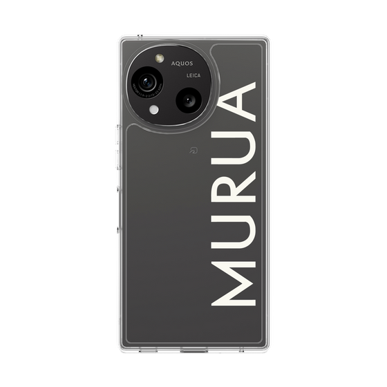 スリムプロテクションケース［ MURUA - ロゴ - White ］