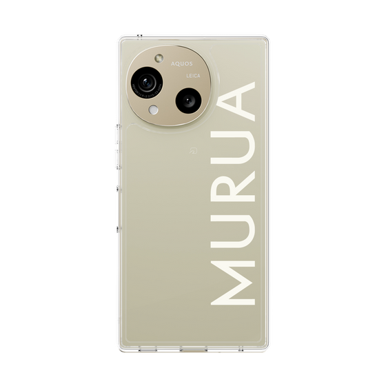スリムプロテクションケース［ MURUA - ロゴ - White ］