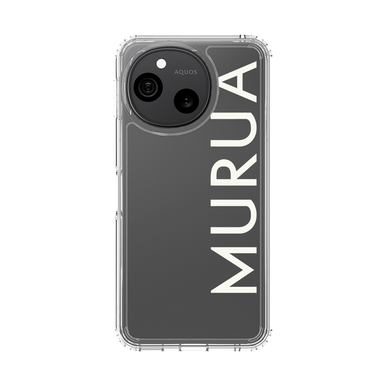 スリムプロテクションケース［ MURUA - ロゴ - White ］