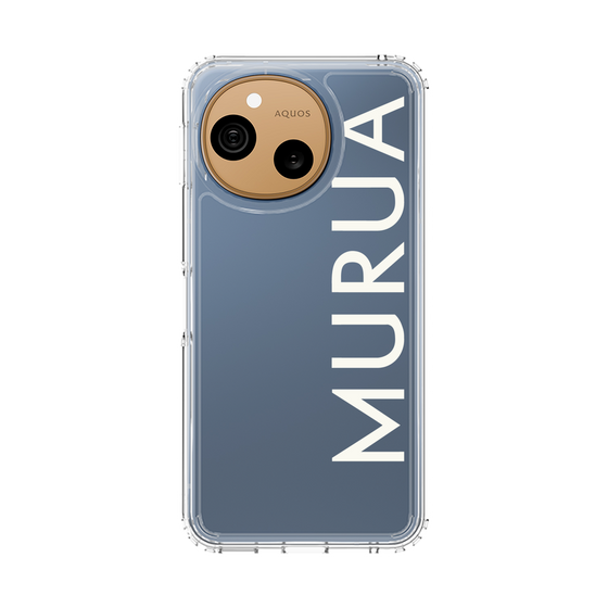 スリムプロテクションケース［ MURUA - ロゴ - White ］