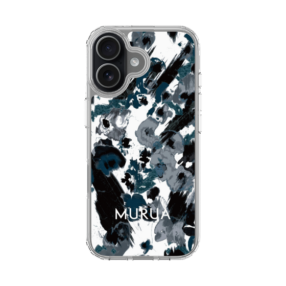 スリムプロテクションケース［ MURUA - アートプリント - Black × White ］