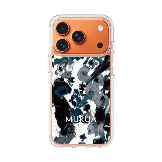 スリムプロテクションケース［ MURUA - アートプリント - Black × White ］