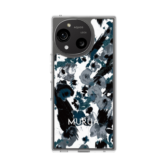スリムプロテクションケース［ MURUA - アートプリント - Black × White ］