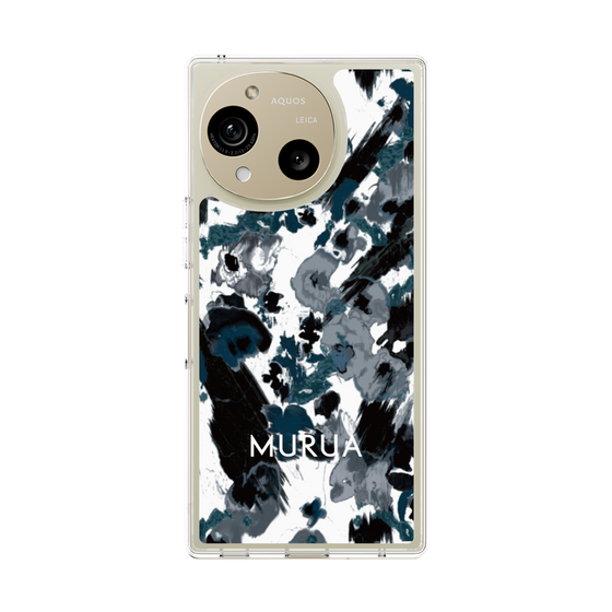 スリムプロテクションケース［ MURUA - アートプリント - Black × White ］