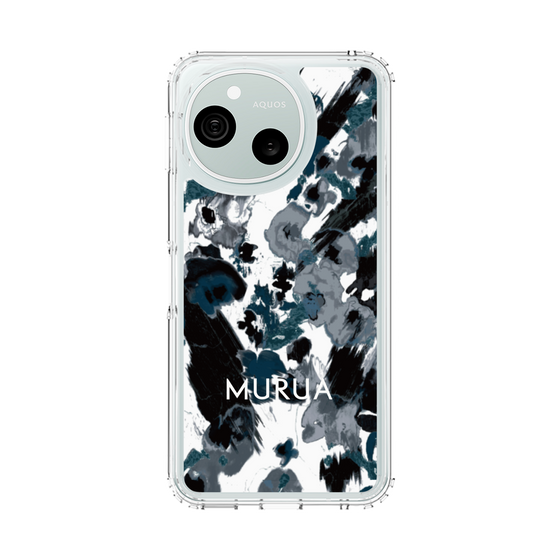 スリムプロテクションケース［ MURUA - アートプリント - Black × White ］