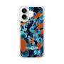 スリムプロテクションケース［ MURUA - アートプリント - Navy × Orange ］