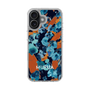 スリムプロテクションケース［ MURUA - アートプリント - Navy × Orange ］