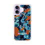 スリムプロテクションケース［ MURUA - アートプリント - Navy × Orange ］
