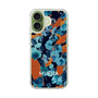 スリムプロテクションケース［ MURUA - アートプリント - Navy × Orange ］