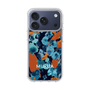 スリムプロテクションケース［ MURUA - アートプリント - Navy × Orange ］