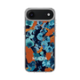 スリムプロテクションケース［ MURUA - アートプリント - Navy × Orange ］