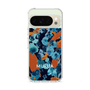 スリムプロテクションケース［ MURUA - アートプリント - Navy × Orange ］