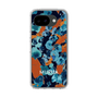 スリムプロテクションケース［ MURUA - アートプリント - Navy × Orange ］