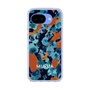 スリムプロテクションケース［ MURUA - アートプリント - Navy × Orange ］