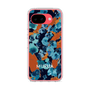 スリムプロテクションケース［ MURUA - アートプリント - Navy × Orange ］