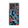 スリムプロテクションケース［ MURUA - アートプリント - Navy × Orange ］