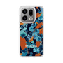 スリムプロテクションケース［ MURUA - アートプリント - Navy × Orange ］