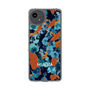 スリムプロテクションケース［ MURUA - アートプリント - Navy × Orange ］