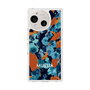 スリムプロテクションケース［ MURUA - アートプリント - Navy × Orange ］