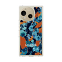 スリムプロテクションケース［ MURUA - アートプリント - Navy × Orange ］