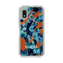 スリムプロテクションケース［ MURUA - アートプリント - Navy × Orange ］